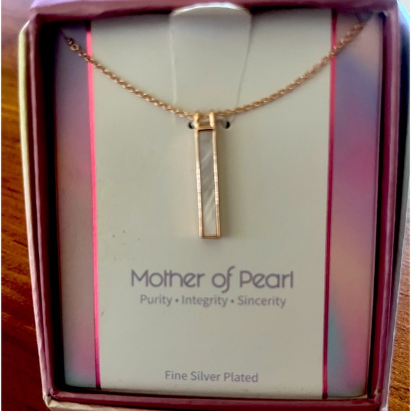 Stone Theory Fine Silver Plated Mother Of Pearl Necklace - Picture 1 of 6